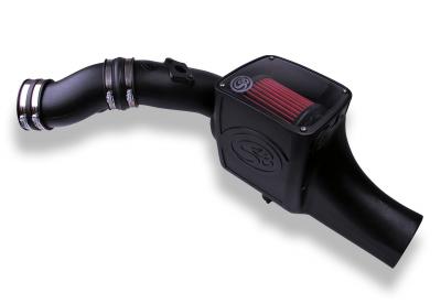 S&amp;B 03-07 6.0 Powerstroke Cold Air Intake Kit Cleanable Cotton Filter (75-5070)