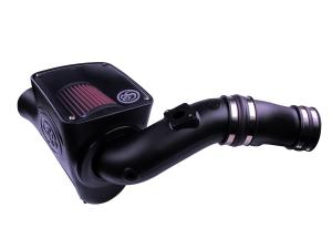S&amp;B 03-07 6.0 Powerstroke Cold Air Intake Kit Cleanable Cotton Filter (75-5070)