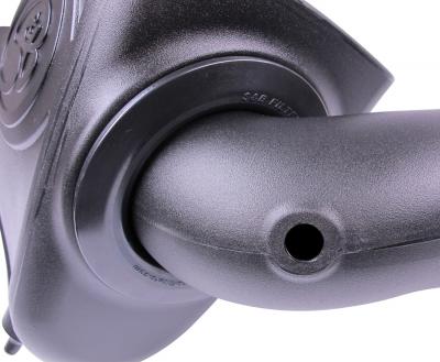 S&amp;B 03-07 6.0 Powerstroke Cold Air Intake Kit Cleanable Cotton Filter (75-5070)