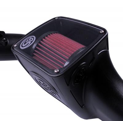 S&amp;B 03-07 6.0 Powerstroke Cold Air Intake Kit Cleanable Cotton Filter (75-5070)