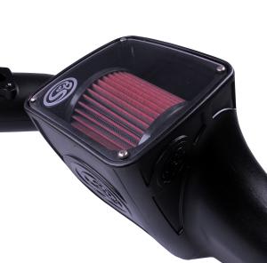 S&amp;B 03-07 6.0 Powerstroke Cold Air Intake Kit Cleanable Cotton Filter (75-5070)