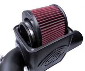 S&amp;B 03-07 6.0 Powerstroke Cold Air Intake Kit Cleanable Cotton Filter (75-5070)