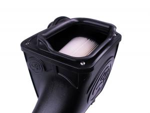 S&amp;B 03-07 6.0 Powerstroke Cold Air Intake Kit Dry Disposable Filter (75-5070D)