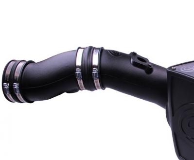 S&amp;B 03-07 6.0 Powerstroke Cold Air Intake Kit Dry Disposable Filter (75-5070D)