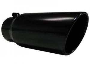 MBRP 5 inch Black Angled Tip Rolled End 4 inch inlet