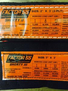 Factor 55 Shorty Strap II and III (00078)