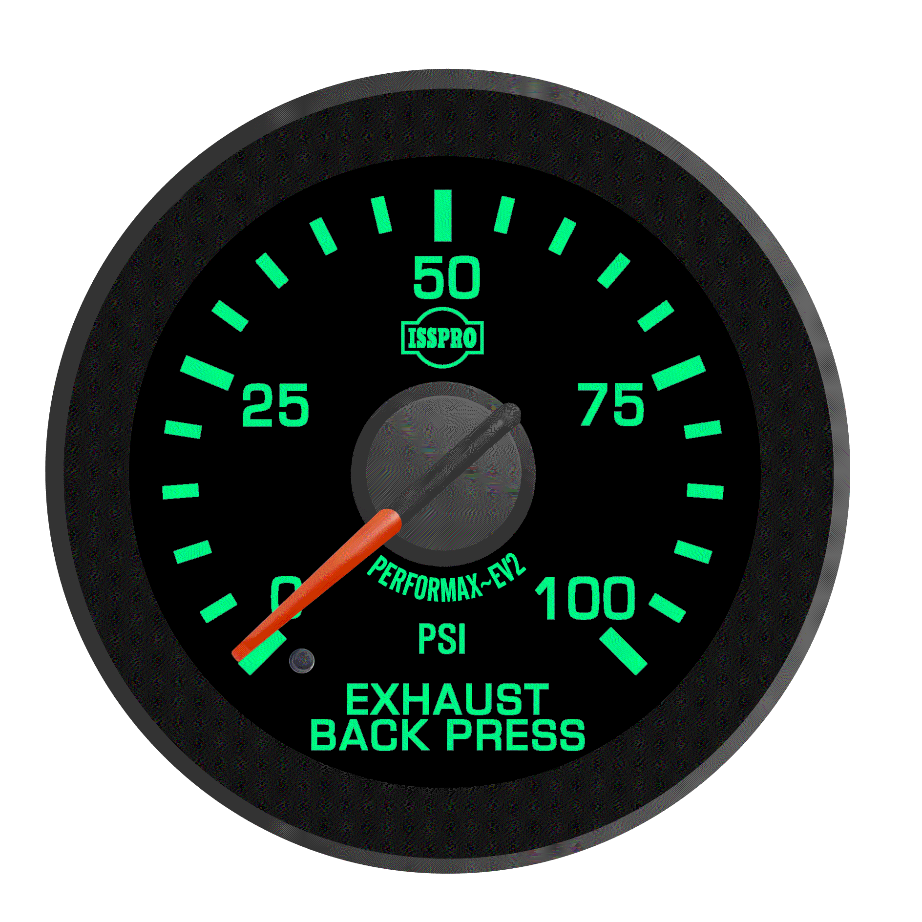 8Lug Truck Gear ISSPRO EV2 0-100psi Exhaust Back Pressure Gauge