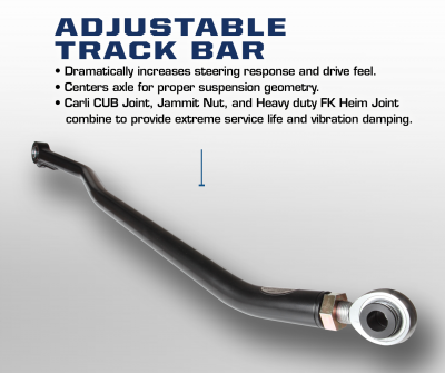 Carli Dodge Adjustable Chromoly Track Bar (CS-DATB-03)