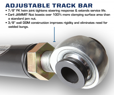 Carli Dodge Adjustable Chromoly Track Bar (CS-DATB-03)