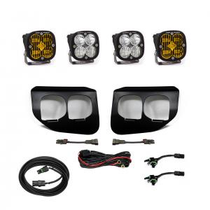  447739 - 2x Squadron SAE Amber lights / 2x Squadron Sport White Lights with Standard Wiring Harness