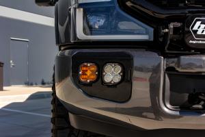 447739UP - 2x Squadron SAE Amber lights / 2x Squadron Sport White Lights with Upfitter Wiring Harness