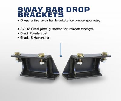 Carli Sway Bar Drop Brackets