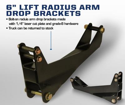Carli 6 Radius Arm System drop brackets