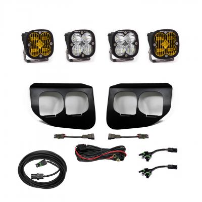 447739 - 2x Squadron SAE Amber lights / 2x Squadron Sport White Lights with Standard Wiring Harness